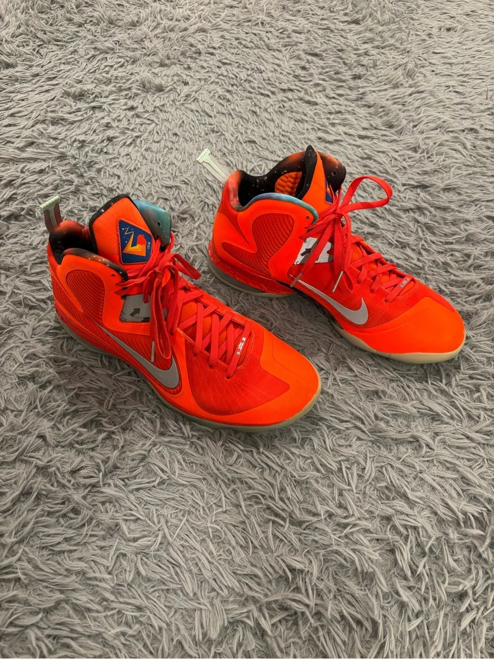 Nike LeBron 9 Big Bang 2022 Total Orange Men's Size 15 DH8006-800 Streetwear